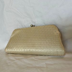 Vintage Cream clutch handbag